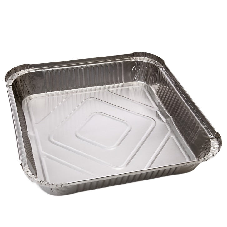 Square Aluminum Foil Food Tray No.9 Shallow (1500ml)