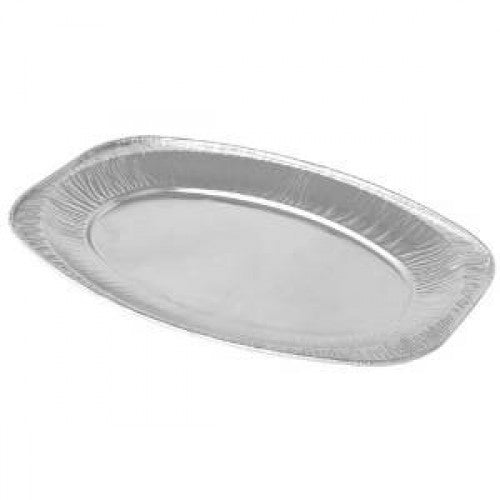 X-Large 65cm (22") Oval Foil Platters Silver