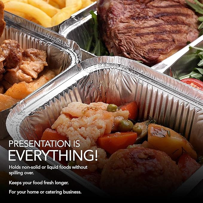 No.2 Aluminum Foil Food Storage Containers (470ml)